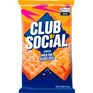 Biscoito Club Social Mix de queijos Multipack com 141g